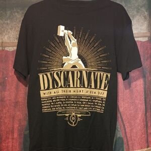Dyscarnate Short Sleeve Tee with Breathable Fabric and Relaxed Fit